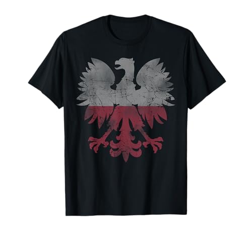 Bandera polaca Polonia Polska Familia Vintage Fade Hombres Mujeres Niños Camiseta