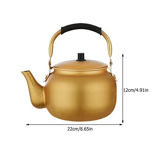 Aluminum Teapot Aluminum Tea Kettle Traditional Rice Wine Teapot Anti- Leak Vinegar Milk Tea Boiling Bottle For Home Kitchen Bbq Party (2L) Blooming Teapot #TOP5