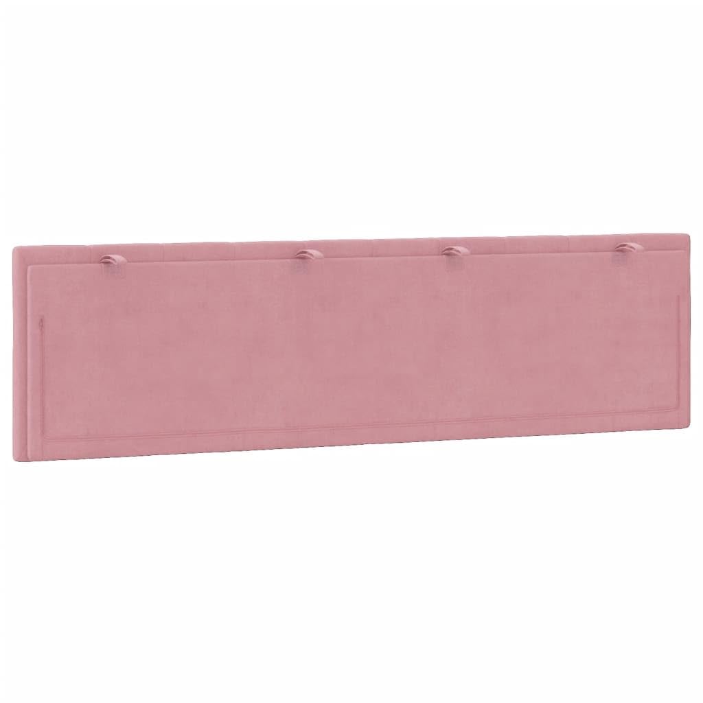 vidaXL Cabecero de Cama Acolchado Hanko, Cabezal Tapizado de Cojín Almohada, Cabecera Colgante, Mueble para Dormitorio, Terciopelo Rosa 180 cm