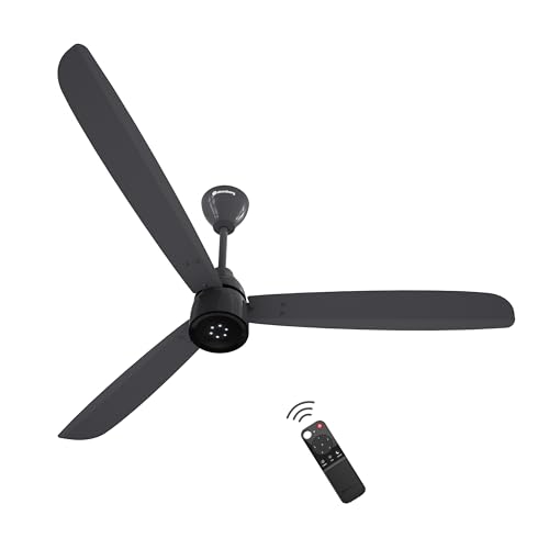 Image of atomberg Renesa Enzel 1400mm BLDC Ceiling Fan with Remote | BEE 5 star | High Air Delivery | LED Speed Indicator | Low Noise | Sleek Design | Power Saving | 3 Year Warranty (Pebble grey)
