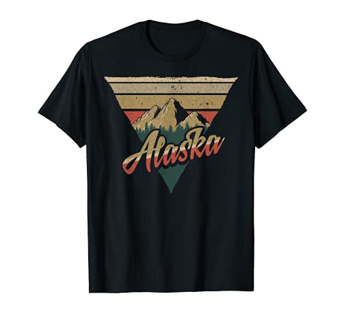 Retro Alaska Hometown Imagen gráfica Souvenir US State Pride Camiseta