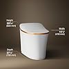 KOHLER K-77795-0SG Eir Comfort Height One-Piece Elongated, Dual-Flush, Smart Toilet with Bidet Built In, White with Sunrise Gold Trim