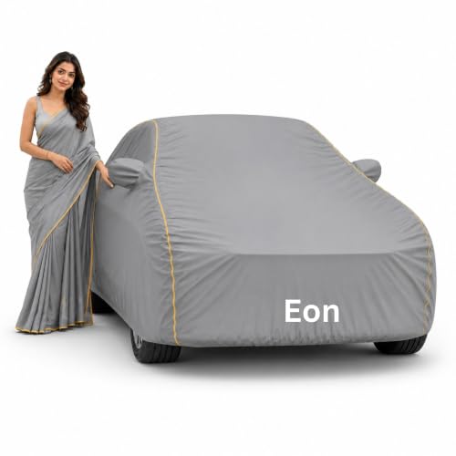 Image of Magic 6-Layer 100% Waterproof Custom Fit Car Cover for Hyundaaii Eon (All Models) Grey | UV, Heat, Rain, Dust & Scratch Resistant | All Weather Outdoor & Indoor Full Body Car Cover