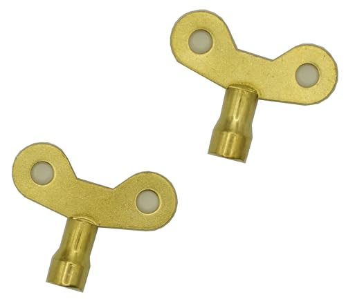 Aventurine Radiator Bleed Key - Radiator Valve Clock Key for Bleeding and Air Vent- 6mm Internal Square Key - Made of Solid Brass- Pack of 2