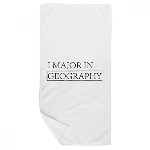 Serviette de bain géographie en coton doux 35x70 cm multicolore