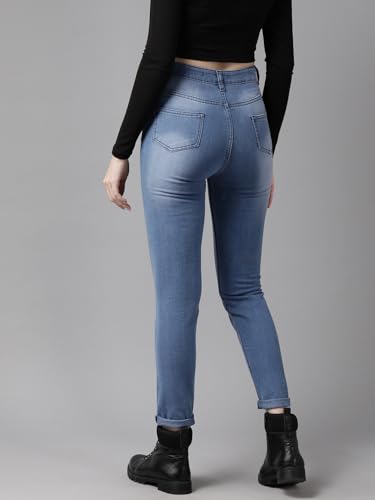 Image of GUTI Womens High Rise Crop Length Jeans()