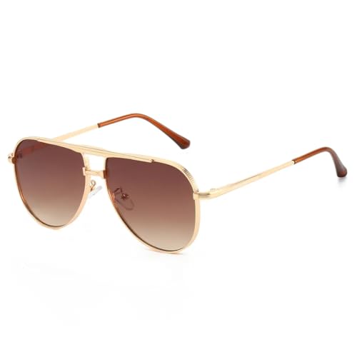 Lunettes de soleil UV400 MUTYNE pour homme et femme avec monture classique élégante en métal