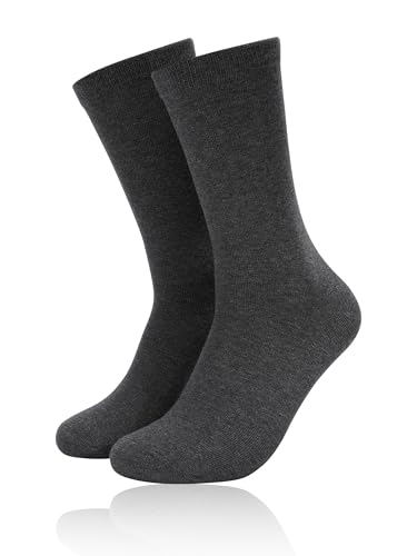 Forony chaussettes habillées hommes coton gris foncé taille 8-13