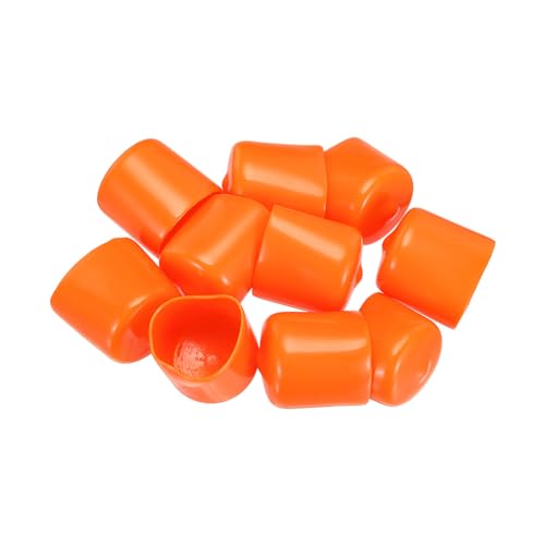Tapas de goma de 25 mm para proteger mobiliario, fundas de vinilo redondas uxcell naranja 5