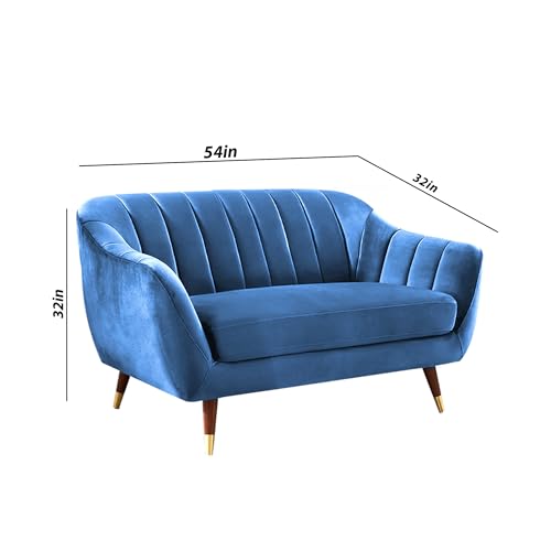 Image of Atticus 2 Seater Sofa for Living Room (Blue) Premium Fabric Sofa