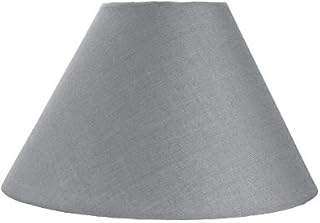 Traditional 10" Grey Cotton Coolie Lampshade Suitable for Table Lamp or Pendant by Happy Homewares