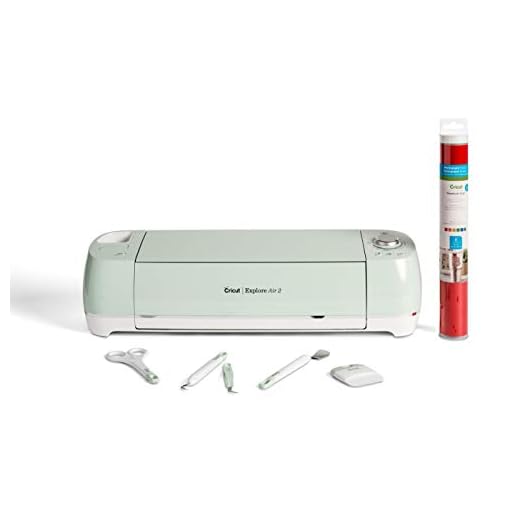 Cricut Explore Air 2 Mint Bundle with Vinyl Sampler and Basic Tool Set