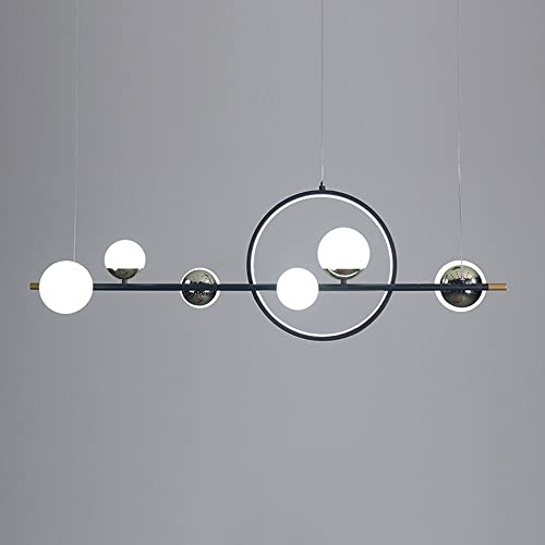 Chandelier noir cuisine LED pour illuminer vos repas en famille 66W