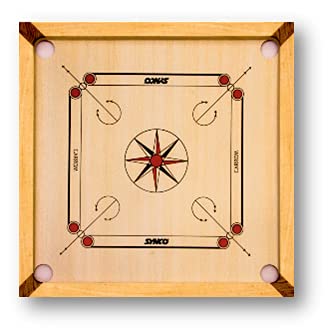 Image of Synco Mango Full Size Carrom Board with Free Carrom Coins with Striker and Powder Set