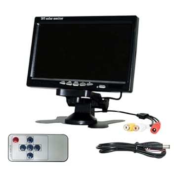 Baisec Tela Monitor Veicular LCD 7 Polegadas Duas entradas AV