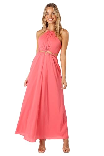 Petal & Pup Women's Carton Halterneck Maxi Dress