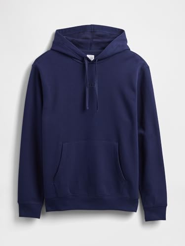 Image of Gap Men Printed Cotton Blend Relaxed Fit Full Sleeve Hoodie