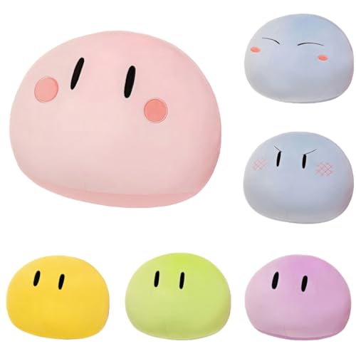 転生したらスライムだった件 ぬいぐるみ スライム 縫いぐるみ 周辺 抱き枕 団子 クッション 座布団など 高弾性 柔らかい 綿 可愛い 装飾品 置物 車内の飾り 誕生日 プレゼント 新年のギフト クリスマス ハロウィ プレゼント 萌えグッズ 非公式 (D,