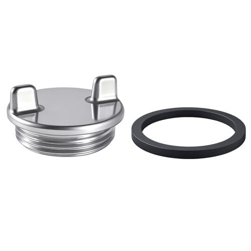 316 Stainless Steel Marine Deck Fill Cap with O-Ring Replaces Compatible with Perko 1313/1314 & for Seachoice 32011 Boat Gas Cap Replacement 1-1/2 Thread for Bass Boats