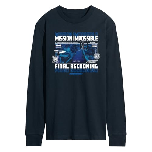 Mission Impossible - Final Reckoning - Men's Long Sleeve Graphic T-Shirt - Size Small Navy