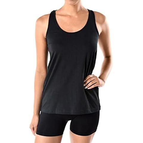 Sofra Tank Top - Women's Cotton Ribbed Tank Top (3 Pack) (L, Black) Cover