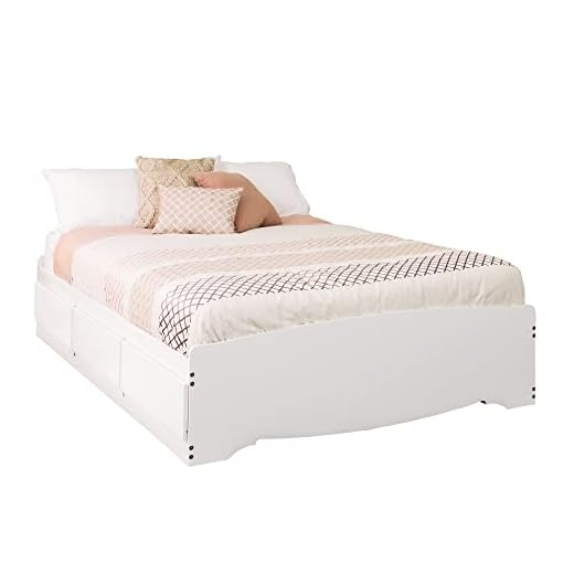 Prepac Full Mate's Platform Storage Bed with 6 Drawers, White
