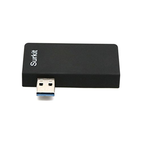 Tuscom HUB Adapter Card Reader,5 in 1 USB 3.0 to Micro TF/SD card HUB Adapter/Card Reader OTG for Surface Pro (Black)