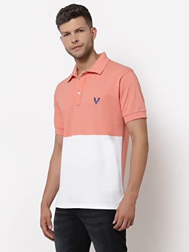 Image of UZARUS Mens Solid Cotton Regular Fit Polo T-Shirt