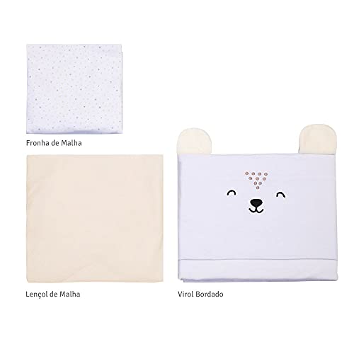 Jogo de Mini Cama Mami Bichuus para Bebê Contém 03 Peças