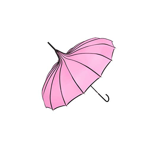 傘 タワーパゴダ女性用ロングハンドルゴシッククラシックパラソルクリエイティブタワーパゴダ防風日当たりの良い雨傘