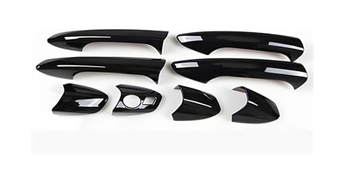 車外ドアハンドルカバー 用 A CLA GLA クラス W176 C117 用 クーペ W117 X156 2013 2014 2015 2016 2017 2018 2019 ドアハンドル 外装トリムカバー 装飾アクセサリー(L)