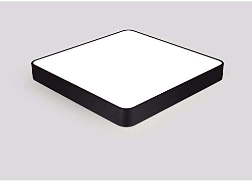 Luminaire de plafond moderne LED carré noir 40cm avec télécommande - 2