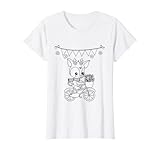 Kids Birthday Cycling Cute Coloring Image Coloring Template T-Shirt