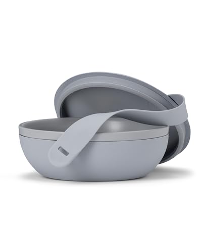 W&P WP-PBC-CM Ceramic Porter Bowl Lunch Container, Food Storage, Bento Box, Meal Prep, Airtight, Microwave and Dishwasher Safe Ceramic 1 L Slate