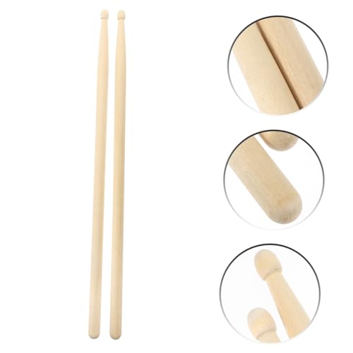 4 pares de baquetas de madera de arce para batería jazz miniatura 3