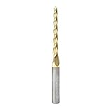 Amana Tool - 46284 CNC 2D & 3D Carving 1 Deg Tapered Angle Ball Tip 1/8 Dia x 1/16 Radiu