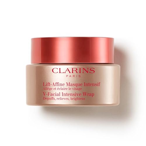 Clarins V-Facial Intensive Wrap Face Mask | Award-Winning Facial Contouring Mask | Visibly Reduces Puffiness and Swelling Caused by Stress Heat and Hormonal Changes | Promotes Even Skin Tone | 2.5 Oz