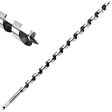 SMJXTOP 5/8 Inch x 17 Inch Auger Drill Bit for Wood,5/8 Inch Hex Shank Ship Auger Long Drill Bit for Soft and Hard Wood, Plastic, Drywall and Composite Materials
