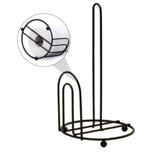 Image of Metal Tissue Paper Holder Stand | Napkin Holder for Dining Table & Kitchen | Rust Resistant Multipurpose Tissue Stand with Stable Base (Black)