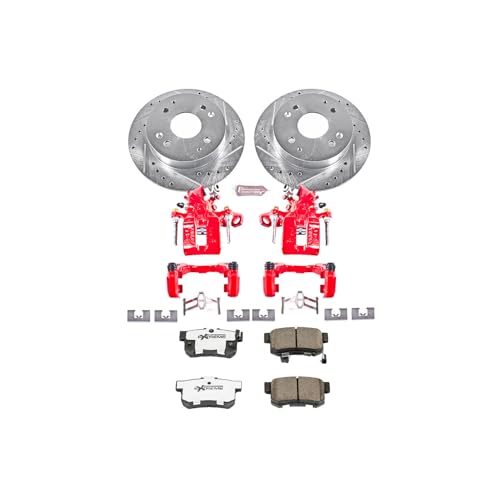 Image of PowerStop Performance Brake Pad Rotor Caliper Kit Rear KC1243-26