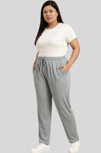 Image of CUPID Women's Cotton Track Pants Regular Fit Lounge Wear Gym Joggers Sports Trouser Night Pants for Ladies