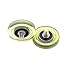 2 Pcs Diameter 33mm, M6 Screw, PU Polyurethane Bearing with Stainless Steel Screw, Rubber-Coated Soft Pulley/Roller, Guide Wheel