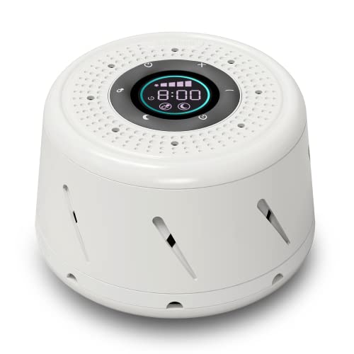 Image of Real Fan White Noise Machine Sleep Sound Machine with Smart Mode, Timer & LED Display for Better Sleep, Office Privacy, Travel & Baby (White)