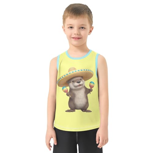 Baby Boys Sleeveless Tank Top Cute Otter Toddler Athletic Vest 3-10T2