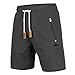 Produktbild Mount Swiss Kurze Freizeithose Herren Liam I Kurze Sweatpants Herren mit Taschen - 2 Seiten- und 1 Gesäßtasche je mit Reißverschluß I Sport Shorts Herren in klassischen Farben Anthrazit, 4XL