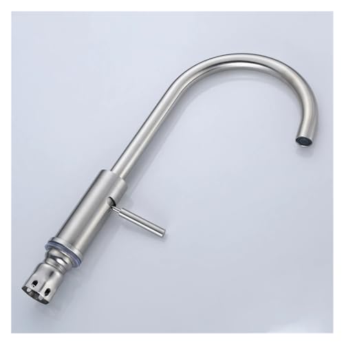 Grifo de cocina acero inoxidable 304 monomando gris 6