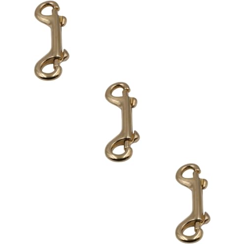CORHAD 3sets Extra-Secure Brass Bag Lobster Clasp Snap Hooks Swivel Trigger Clips for 2pcs*3
