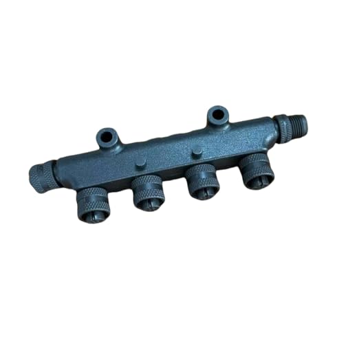 Image of NMEA 2000 N2k 4 Port MultiPort T Connector IP67 M12 5Pin Junction Box Distributor Backbone Drop Cables Tee Splitter 0101107801 for Marine Ship Yacht Lowrance Networks (Black)