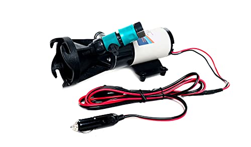 ISURE MARINE Sewage Pump Macerator Waste Water Pump 12V 45 LPM RV Quick Release Portable Self Priming Run Dry Protection Waste Evacuation Sewage Chopper Pump Waste Processing