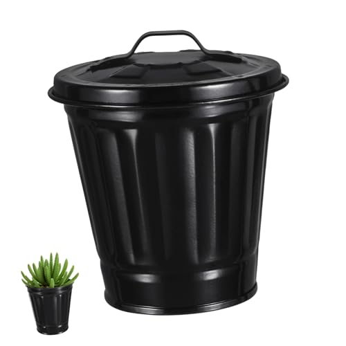 Bote de basura pequeño de escritorio con tapa iplusmile